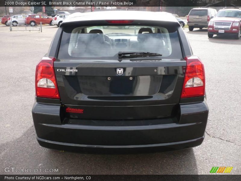 Brilliant Black Crystal Pearl / Pastel Pebble Beige 2008 Dodge Caliber SE