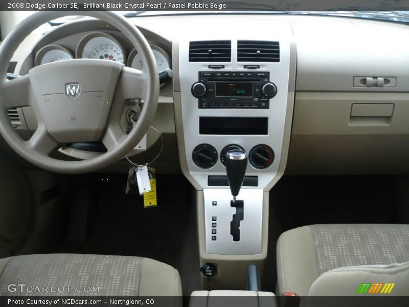 Brilliant Black Crystal Pearl / Pastel Pebble Beige 2008 Dodge Caliber SE