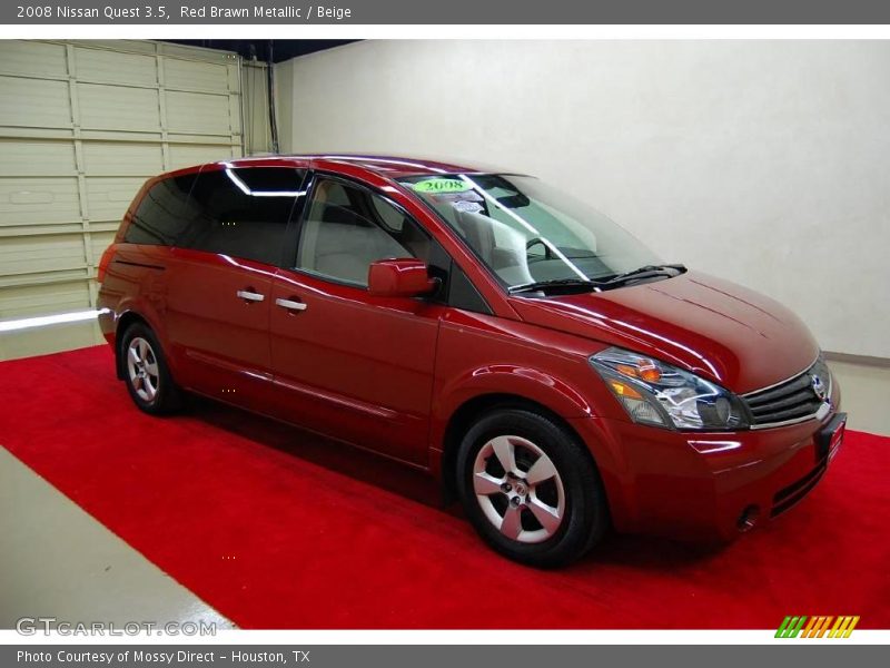 Red Brawn Metallic / Beige 2008 Nissan Quest 3.5