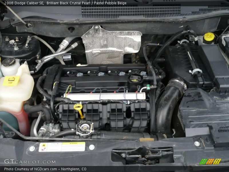 Brilliant Black Crystal Pearl / Pastel Pebble Beige 2008 Dodge Caliber SE