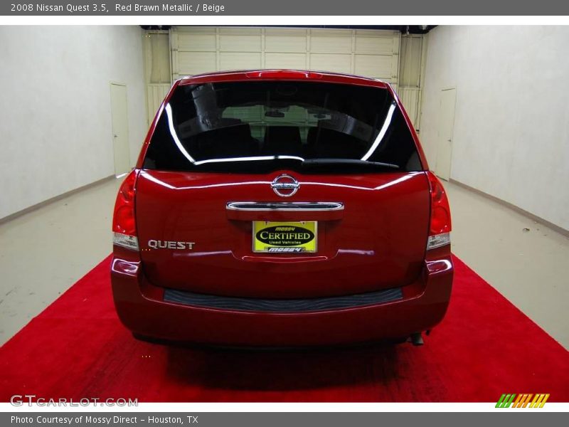 Red Brawn Metallic / Beige 2008 Nissan Quest 3.5