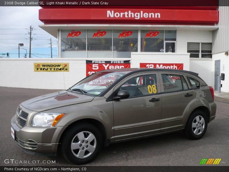 Light Khaki Metallic / Dark Slate Gray 2008 Dodge Caliber SE