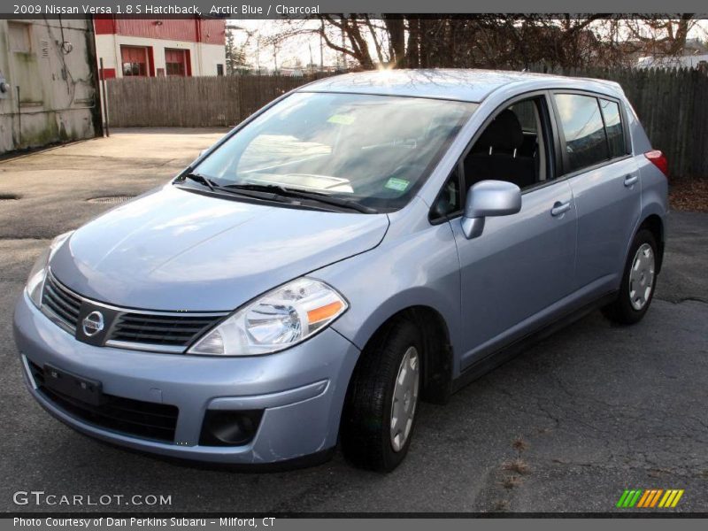 Arctic Blue / Charcoal 2009 Nissan Versa 1.8 S Hatchback