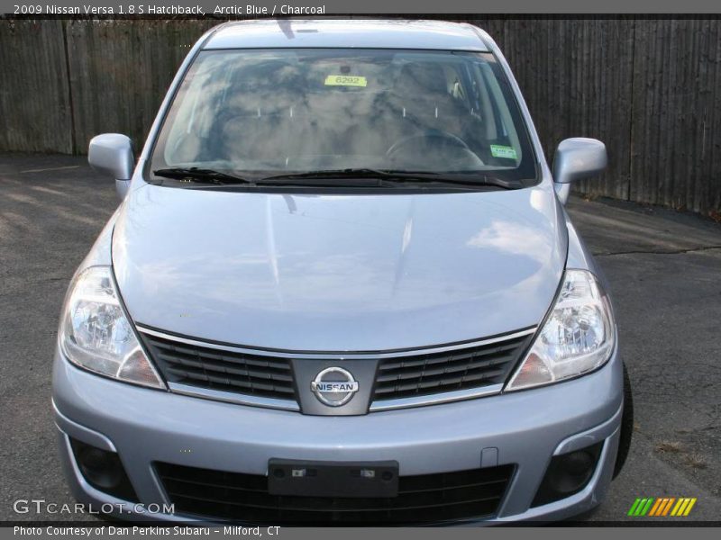 Arctic Blue / Charcoal 2009 Nissan Versa 1.8 S Hatchback