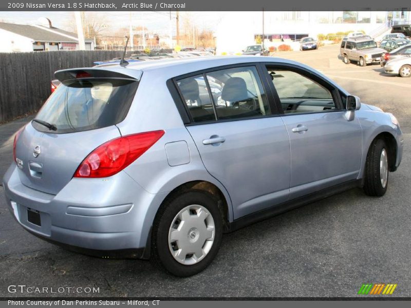Arctic Blue / Charcoal 2009 Nissan Versa 1.8 S Hatchback