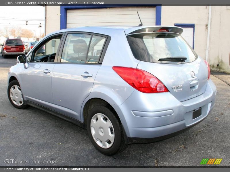 Arctic Blue / Charcoal 2009 Nissan Versa 1.8 S Hatchback