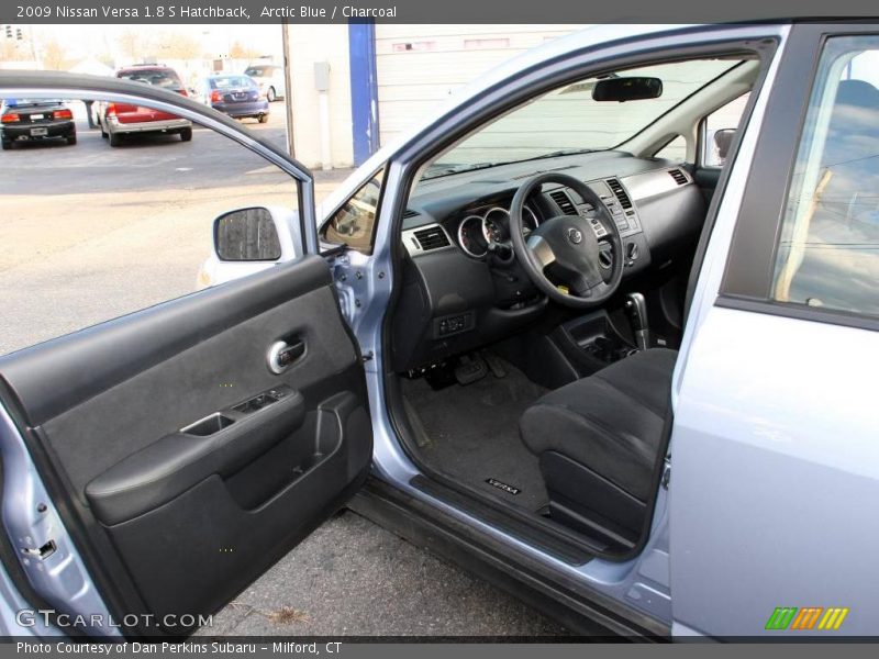 Arctic Blue / Charcoal 2009 Nissan Versa 1.8 S Hatchback