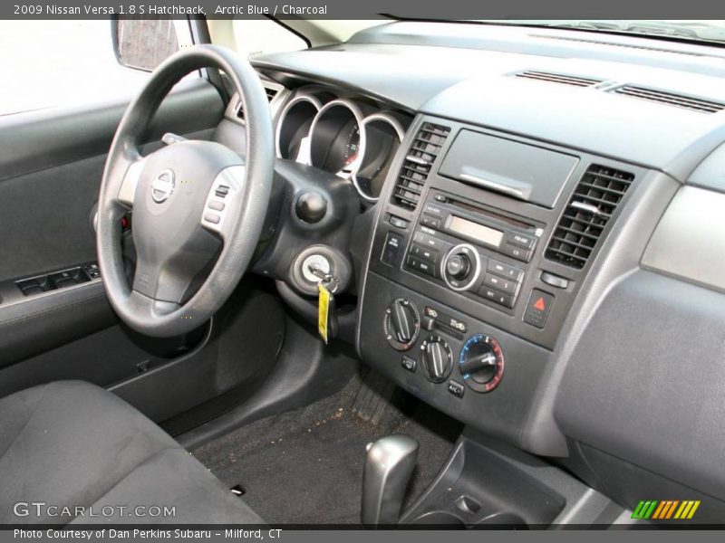 Arctic Blue / Charcoal 2009 Nissan Versa 1.8 S Hatchback