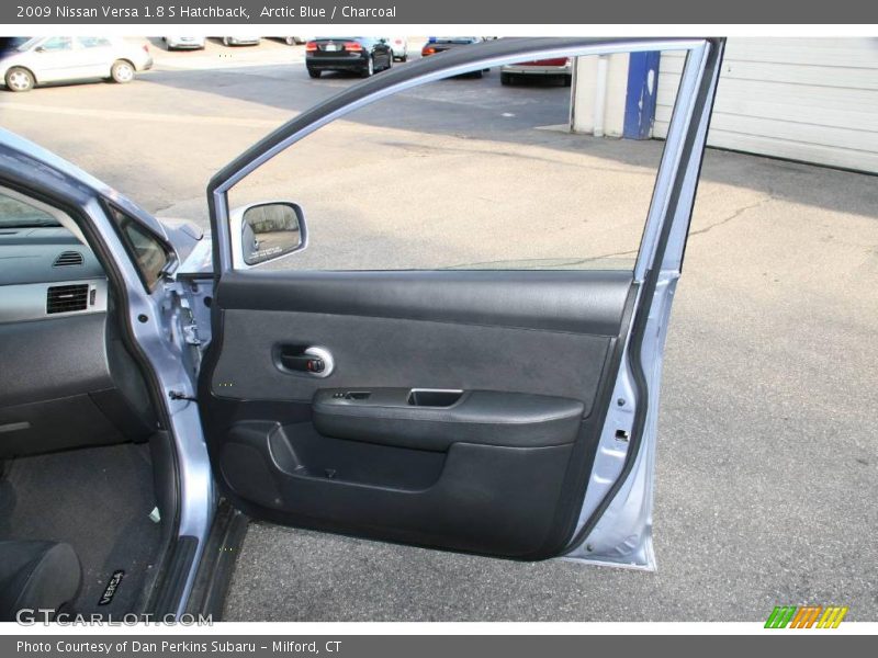Arctic Blue / Charcoal 2009 Nissan Versa 1.8 S Hatchback