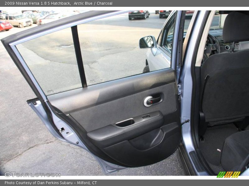 Arctic Blue / Charcoal 2009 Nissan Versa 1.8 S Hatchback