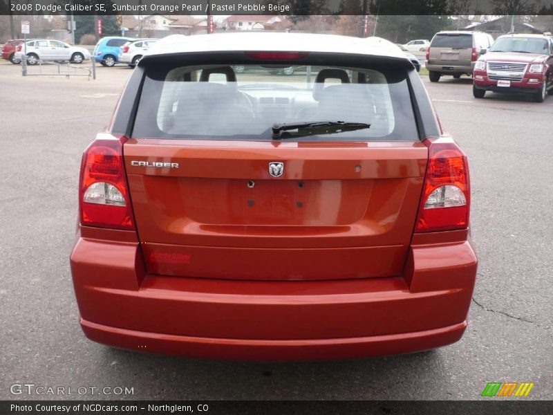 Sunburst Orange Pearl / Pastel Pebble Beige 2008 Dodge Caliber SE