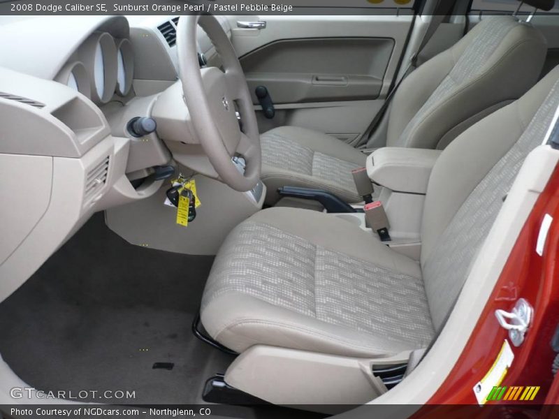 Sunburst Orange Pearl / Pastel Pebble Beige 2008 Dodge Caliber SE