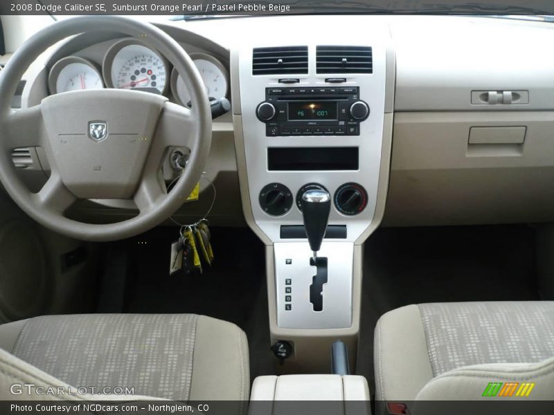 Sunburst Orange Pearl / Pastel Pebble Beige 2008 Dodge Caliber SE