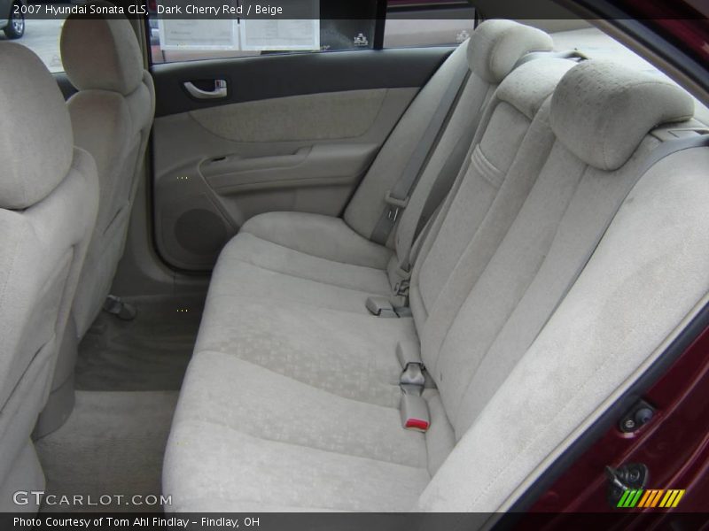 Dark Cherry Red / Beige 2007 Hyundai Sonata GLS