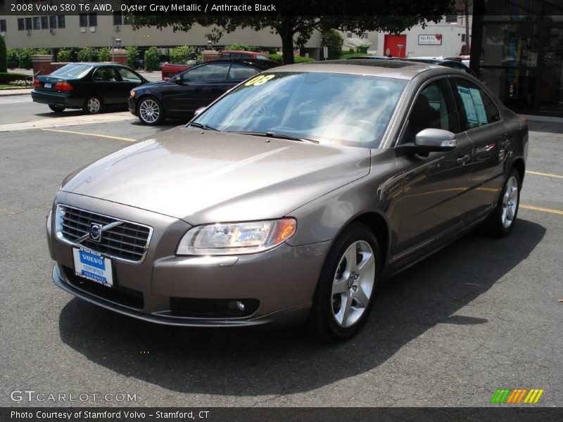 Oyster Gray Metallic / Anthracite Black 2008 Volvo S80 T6 AWD