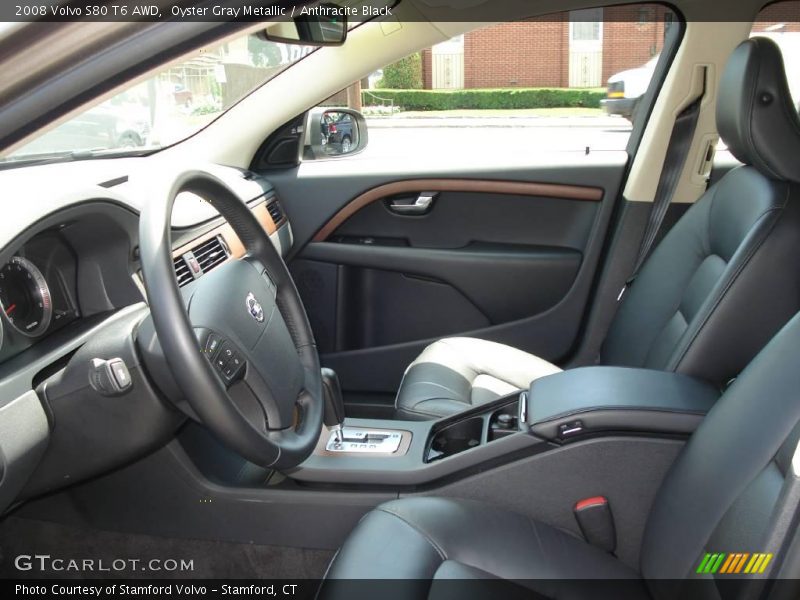 Oyster Gray Metallic / Anthracite Black 2008 Volvo S80 T6 AWD