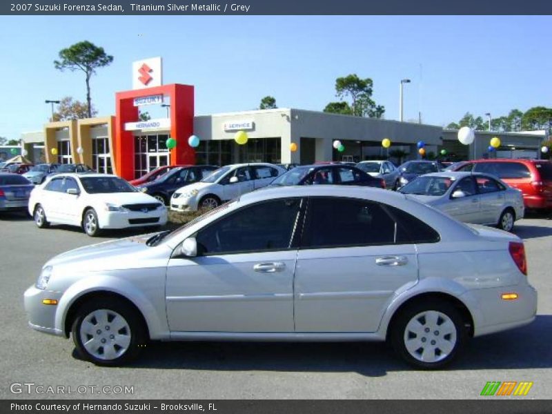 Titanium Silver Metallic / Grey 2007 Suzuki Forenza Sedan