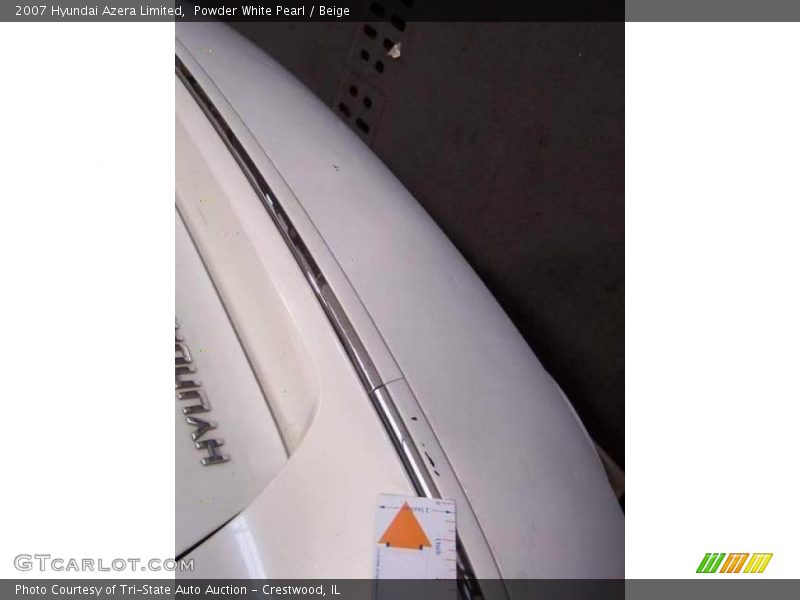 Powder White Pearl / Beige 2007 Hyundai Azera Limited
