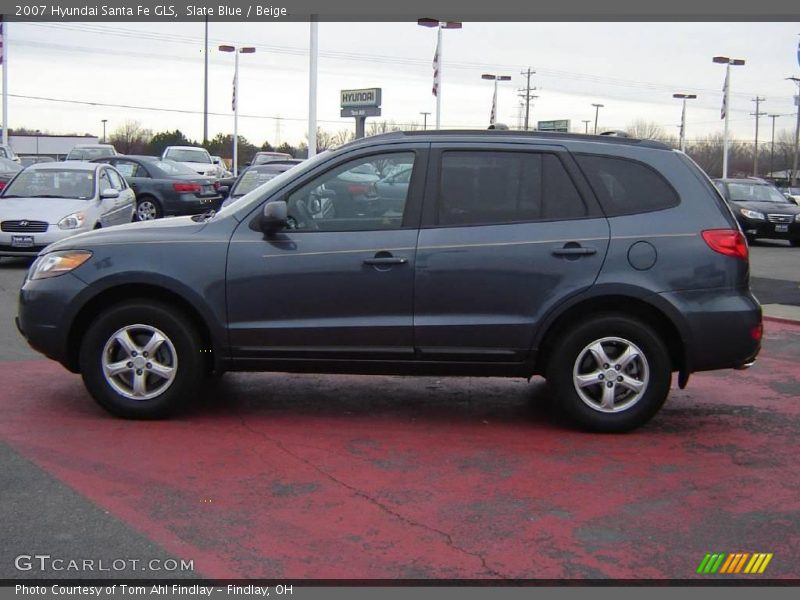Slate Blue / Beige 2007 Hyundai Santa Fe GLS