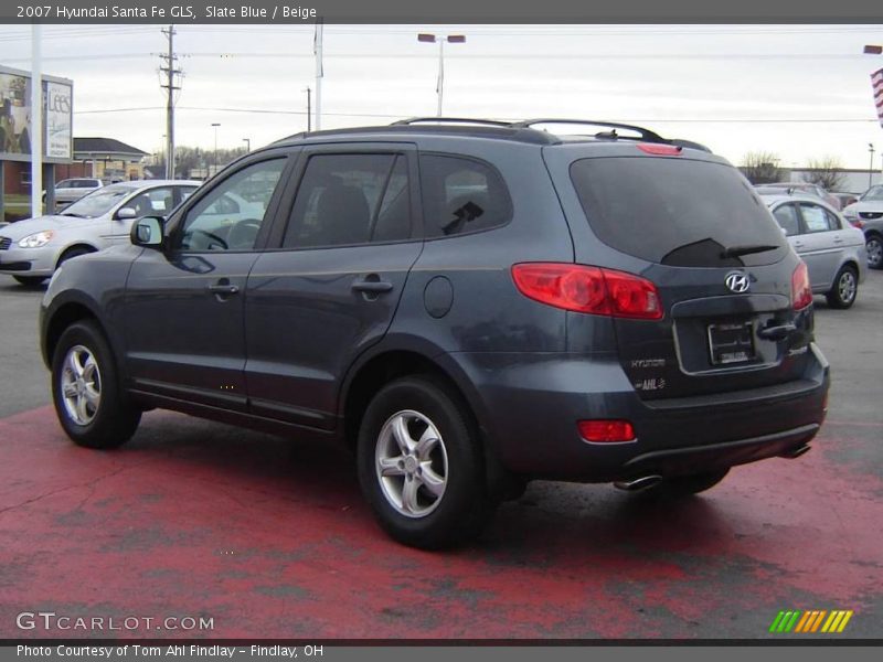 Slate Blue / Beige 2007 Hyundai Santa Fe GLS