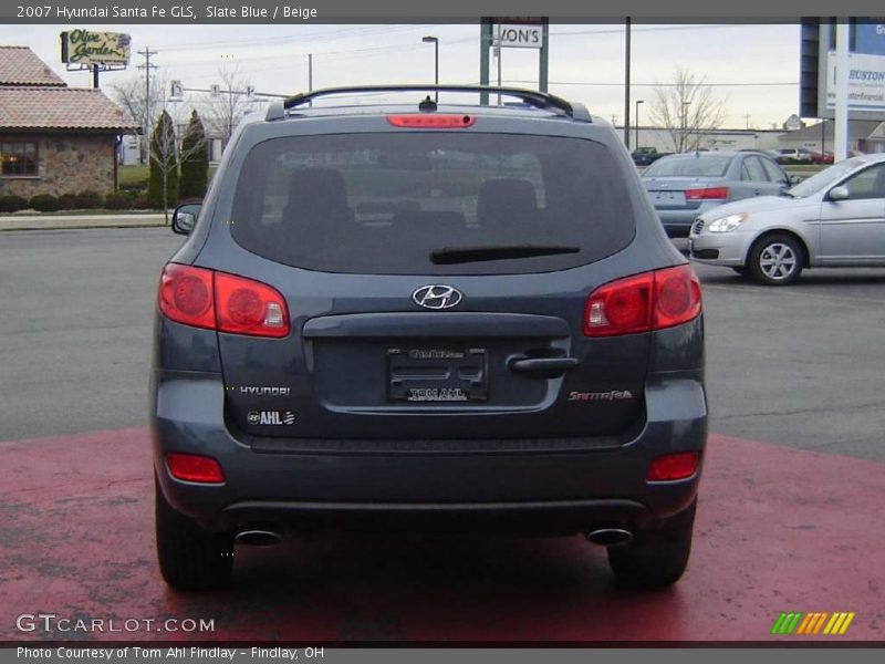 Slate Blue / Beige 2007 Hyundai Santa Fe GLS