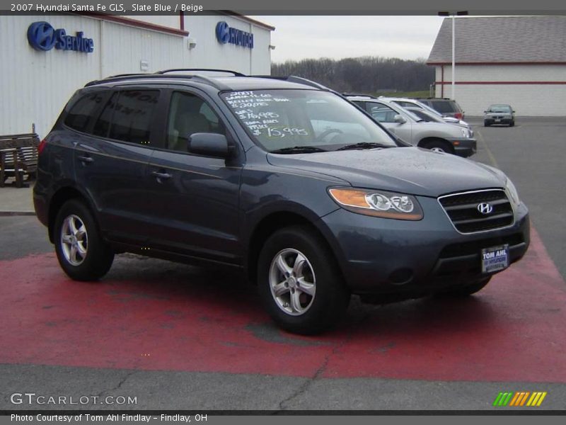 Slate Blue / Beige 2007 Hyundai Santa Fe GLS