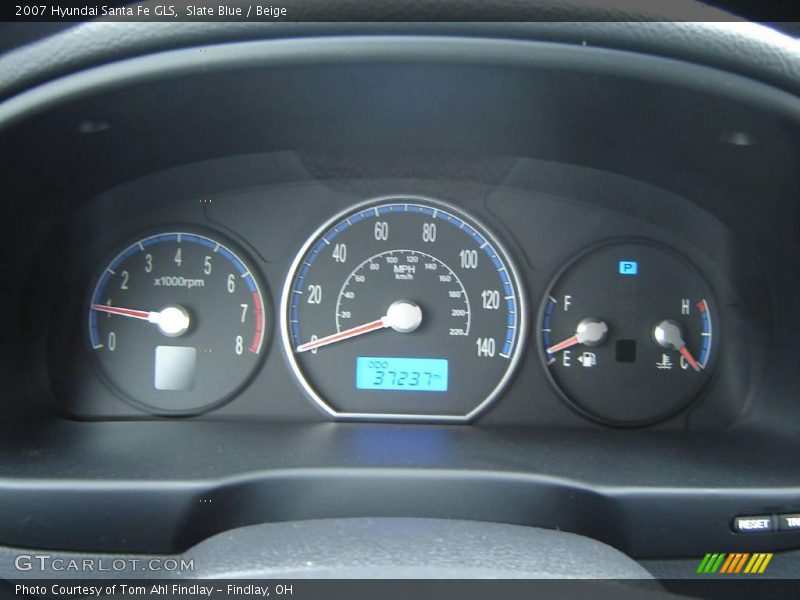 Slate Blue / Beige 2007 Hyundai Santa Fe GLS