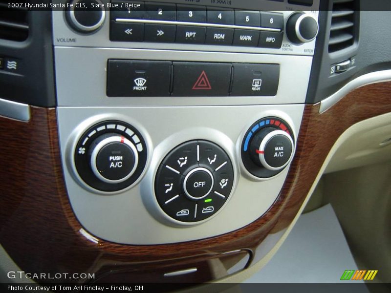 Slate Blue / Beige 2007 Hyundai Santa Fe GLS