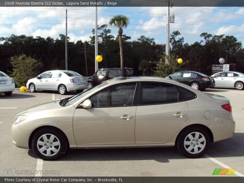Laguna Sand Metallic / Beige 2008 Hyundai Elantra GLS Sedan