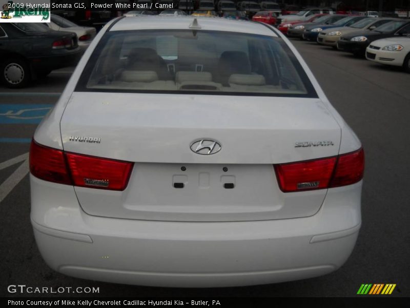 Powder White Pearl / Camel 2009 Hyundai Sonata GLS