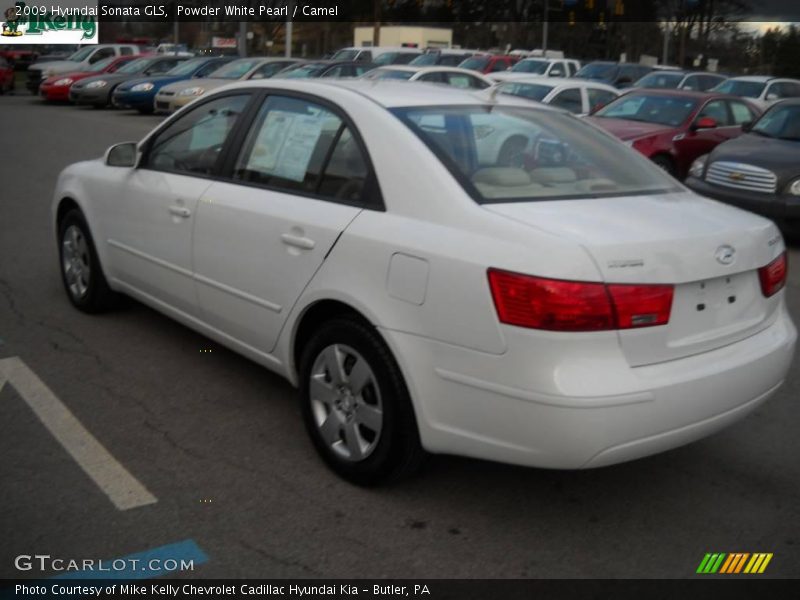 Powder White Pearl / Camel 2009 Hyundai Sonata GLS