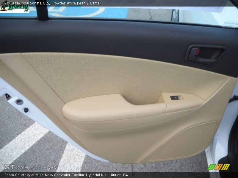 Powder White Pearl / Camel 2009 Hyundai Sonata GLS