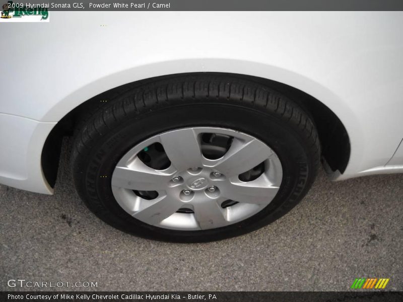 Powder White Pearl / Camel 2009 Hyundai Sonata GLS