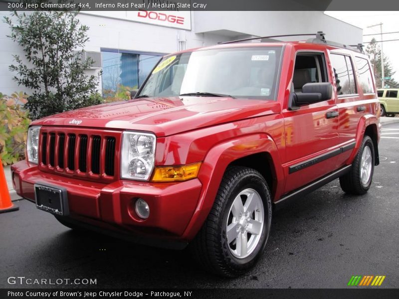 Inferno Red Pearl / Medium Slate Gray 2006 Jeep Commander 4x4