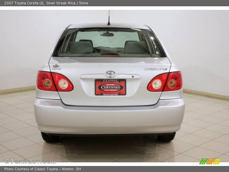 Silver Streak Mica / Stone 2007 Toyota Corolla LE