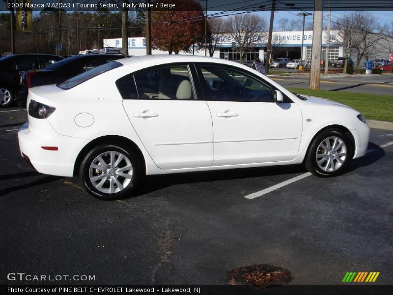 Rally White / Beige 2008 Mazda MAZDA3 i Touring Sedan
