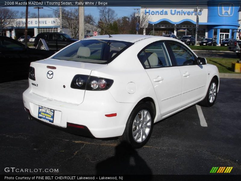 Rally White / Beige 2008 Mazda MAZDA3 i Touring Sedan