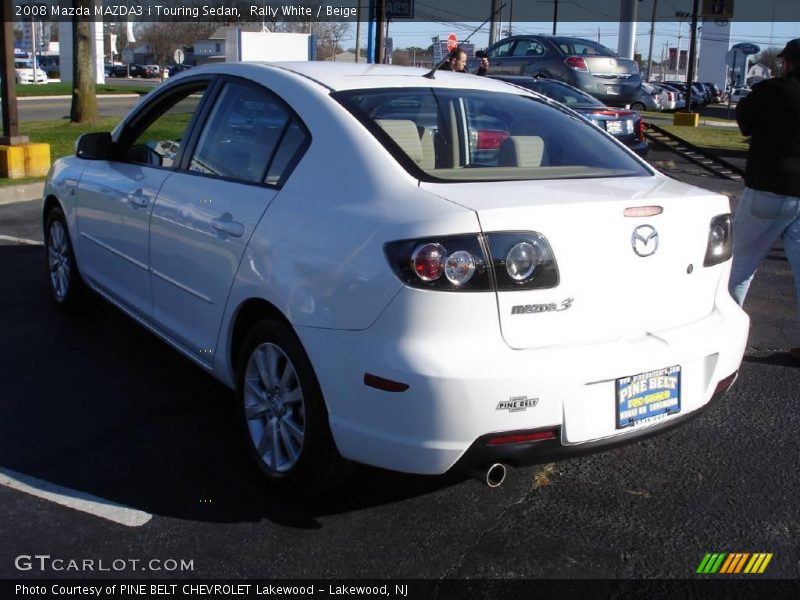 Rally White / Beige 2008 Mazda MAZDA3 i Touring Sedan