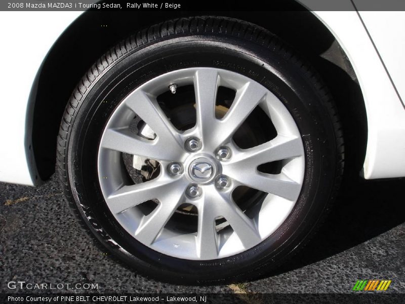 Rally White / Beige 2008 Mazda MAZDA3 i Touring Sedan