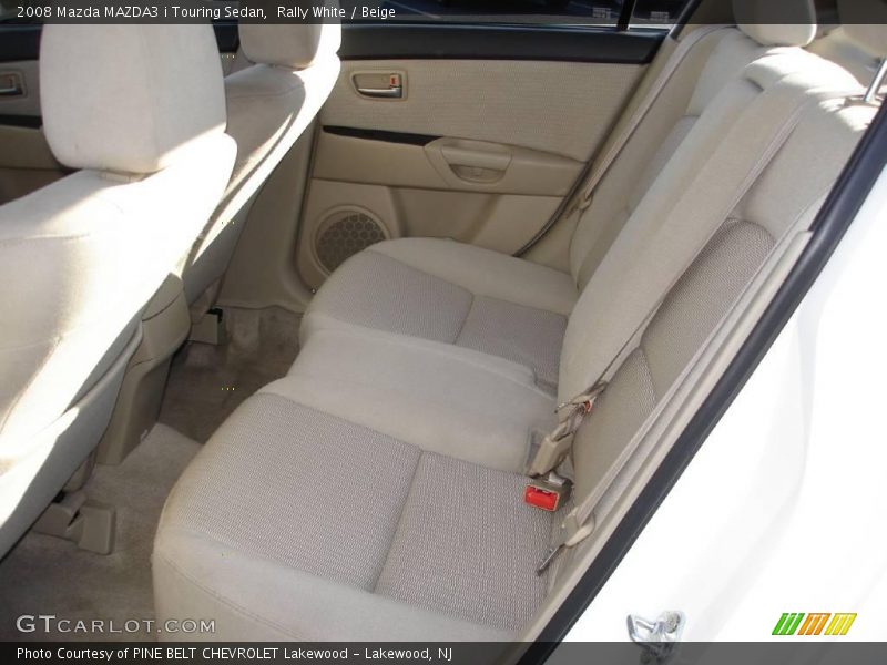 Rally White / Beige 2008 Mazda MAZDA3 i Touring Sedan