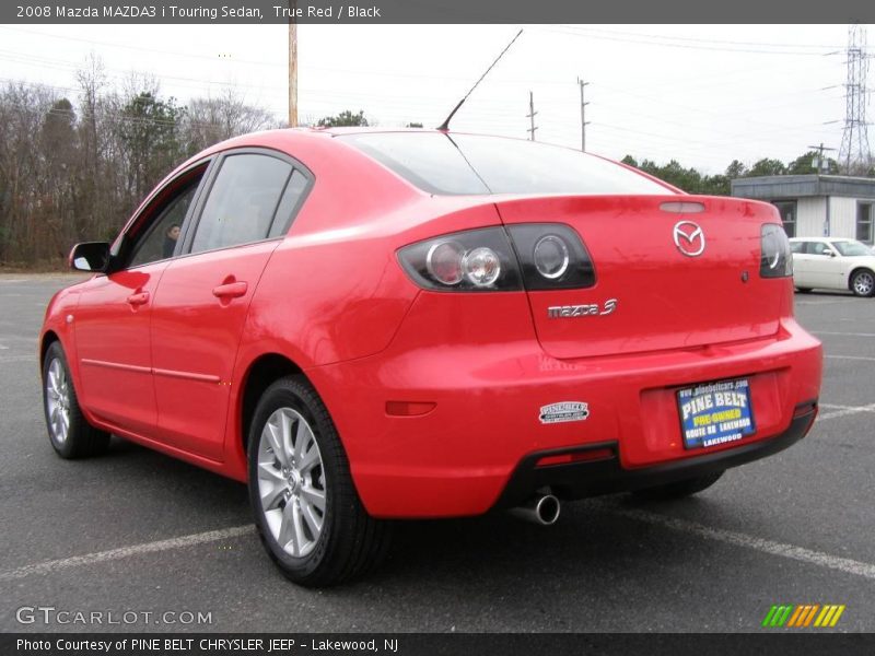 True Red / Black 2008 Mazda MAZDA3 i Touring Sedan