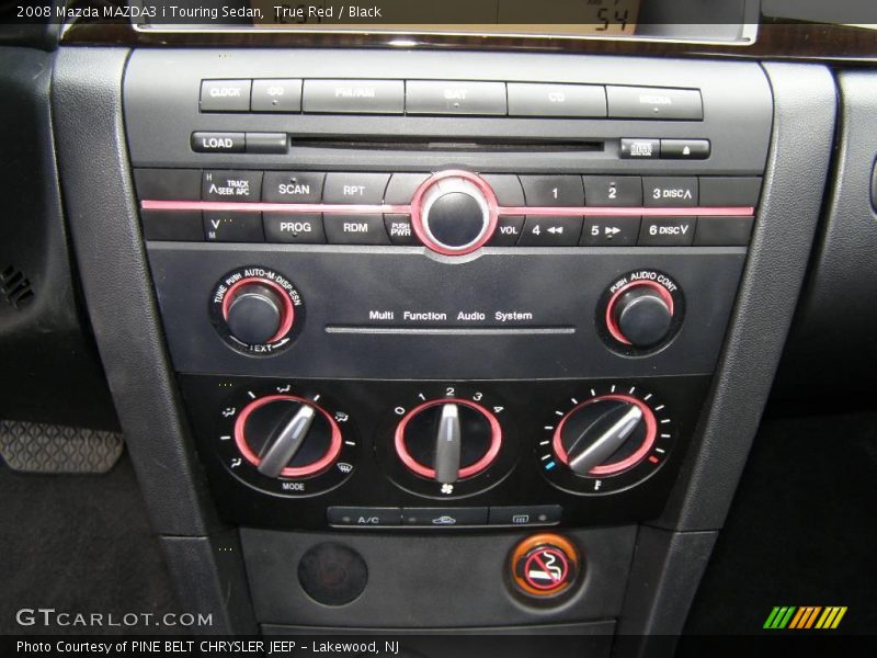 True Red / Black 2008 Mazda MAZDA3 i Touring Sedan