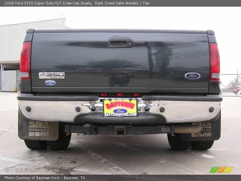 Dark Green Satin Metallic / Tan 2006 Ford F350 Super Duty XLT Crew Cab Dually