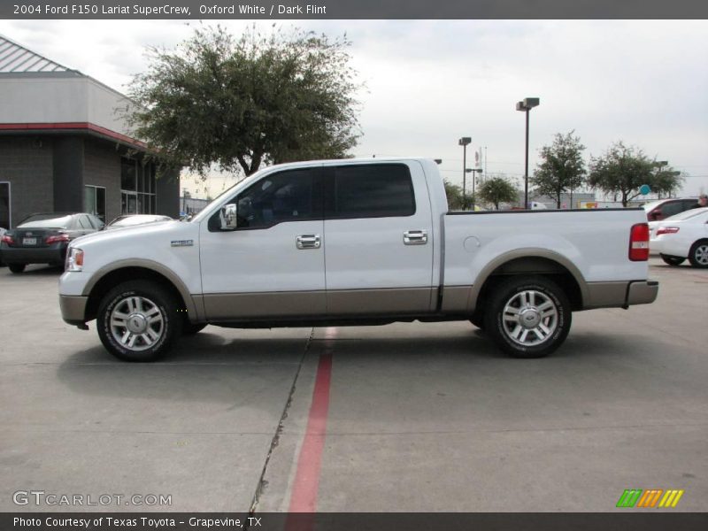 Oxford White / Dark Flint 2004 Ford F150 Lariat SuperCrew