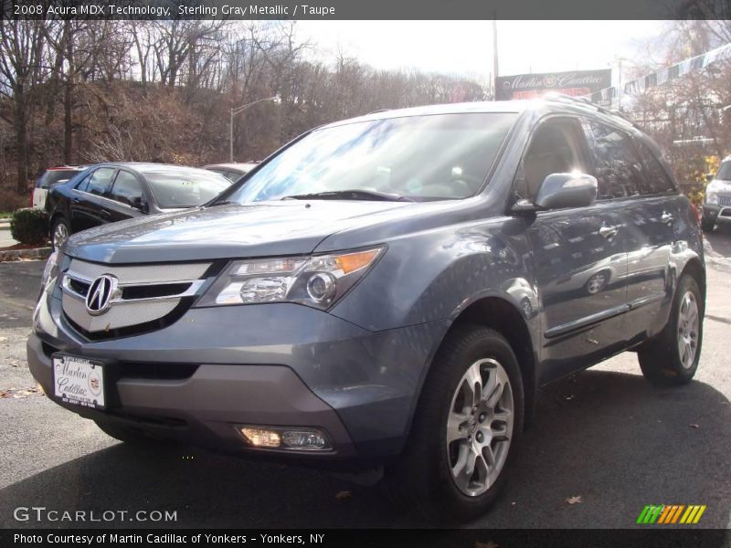 Sterling Gray Metallic / Taupe 2008 Acura MDX Technology