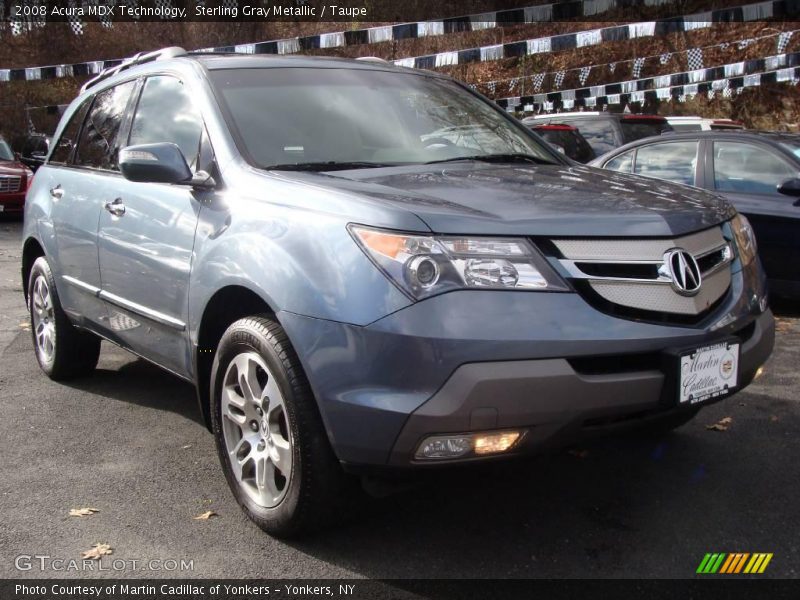 Sterling Gray Metallic / Taupe 2008 Acura MDX Technology