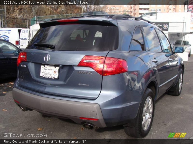 Sterling Gray Metallic / Taupe 2008 Acura MDX Technology