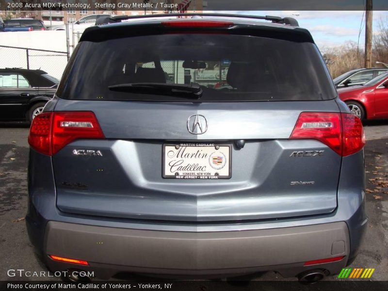 Sterling Gray Metallic / Taupe 2008 Acura MDX Technology