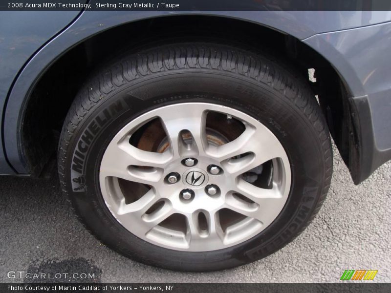 Sterling Gray Metallic / Taupe 2008 Acura MDX Technology