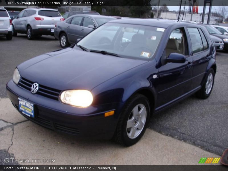 Indigo Blue Pearl / Beige 2002 Volkswagen Golf GLS Sedan